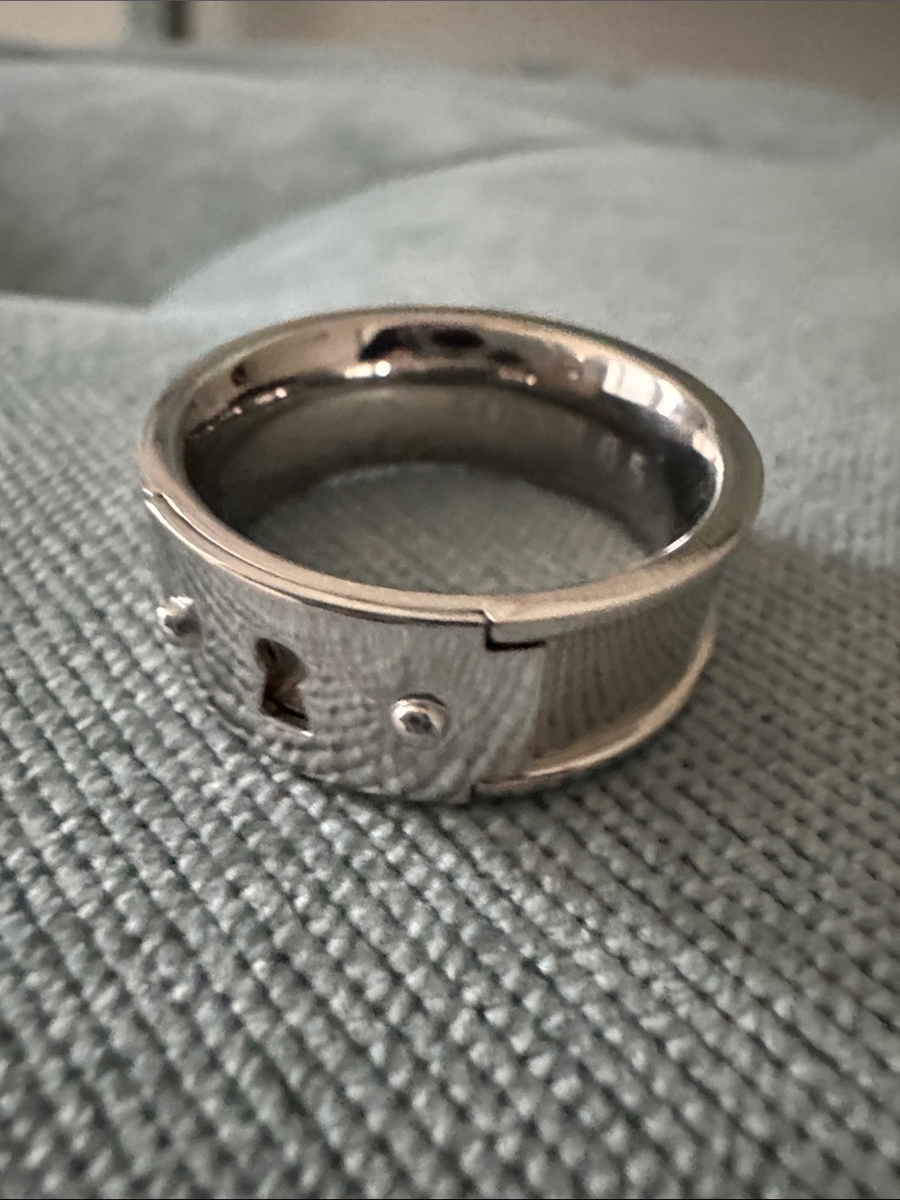 Fossil Steel Ring Size 6.5 - Picture 2 of 4